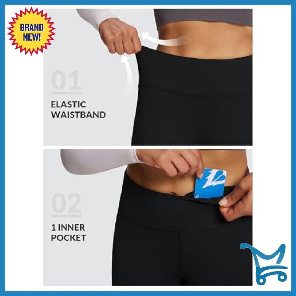 Fleece Lined Thermal Leggings High Waist Pocket Yoga Pants - Picture 6 of 8